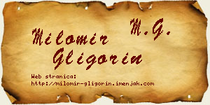 Milomir Gligorin vizit kartica